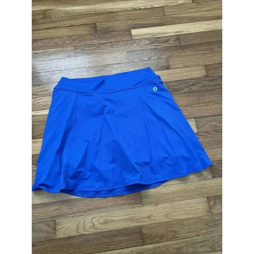 Dona Jo Tennis Women's Skort Bright Blue Skirt With Black Shorts Size 3 XXL